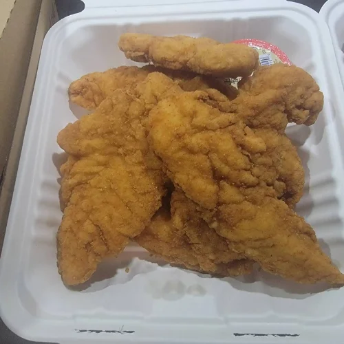 Chicken Fingers - Golden fried chicken fingers.