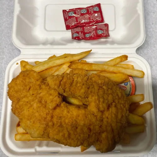 Kids Chicken Finger - Kid-sized portion of chicken fingers.