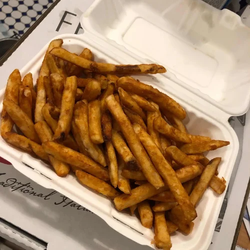 Spicy Fries - Seasoned and spicy french fries.